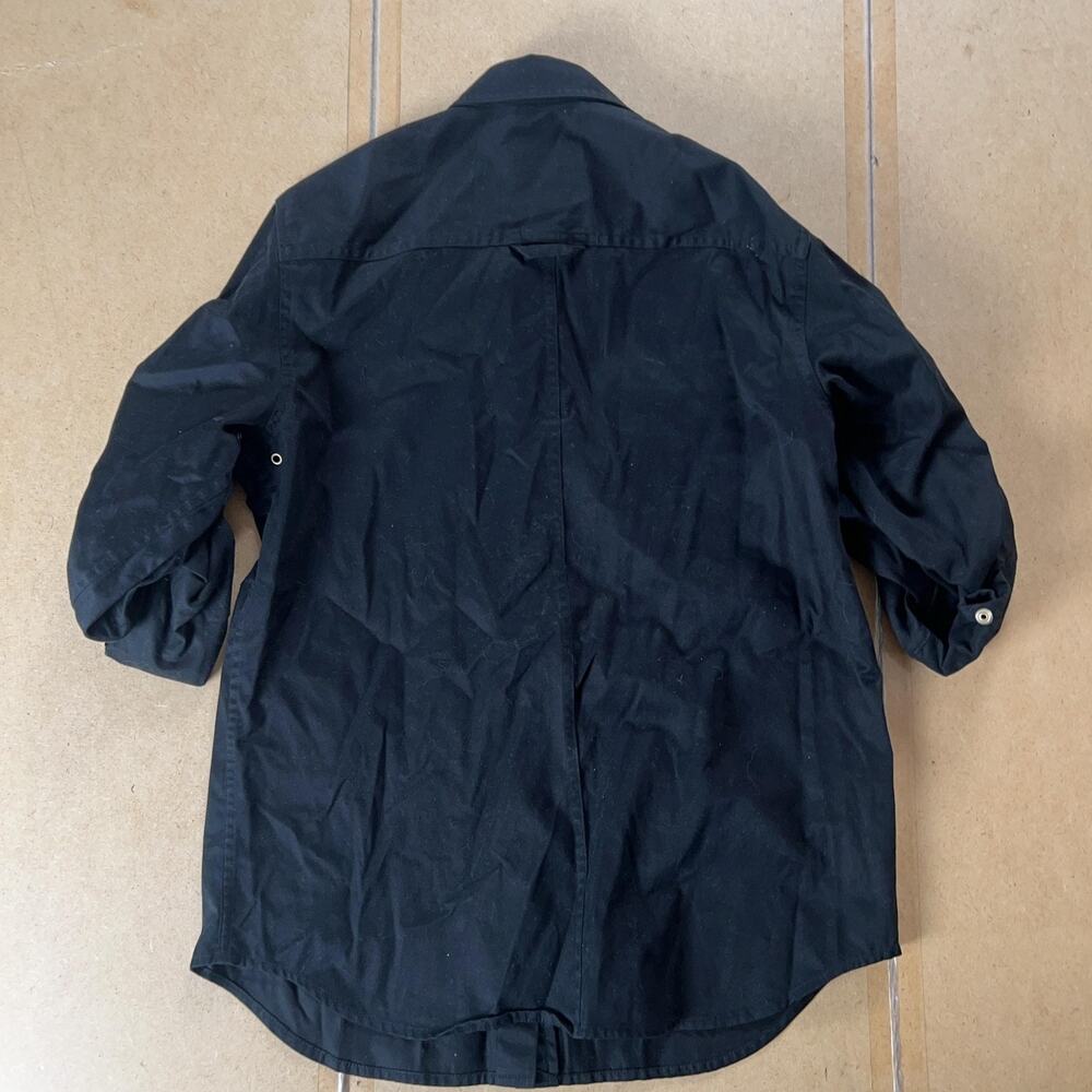 Ralph Lauren Womens Shirt Medium Black 100% Cotton Utility Mesh Pocket D-Ring - Picture 5 of 5